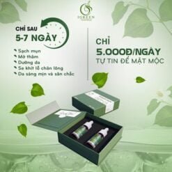 serum trị mụn diếp cá igreen trị mụn, trị thâm, không gây bong tróc, dị ứng mẩn ngứa, dành cho mọi loại da, da dầu, mẹ bầu, em bé đều sử dụng được.