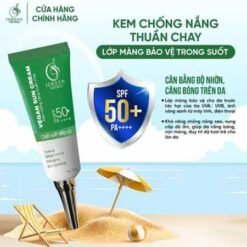 Kem chống nắng Igreen 60ml SPF50+, thành phần thuần chay, nâng Tone trắng da, kiềm dầu dành mọi loại da, khô nhạy cảm mẹ bầu mẹ bỉm tuổi dậy thì đều dùng được