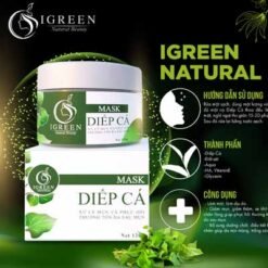 mặt nạ diếp cá igreen - giảm mụn xóa thâm kiềm dầu giúp da mềm mịn