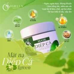 mặt nạ diếp cá igreen - giảm mụn xóa thâm kiềm dầu giúp da mềm mịn