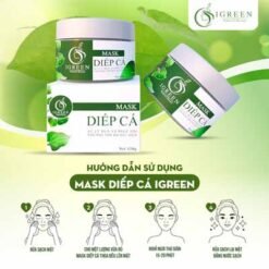 mặt nạ diếp cá igreen - giảm mụn xóa thâm kiềm dầu giúp da mềm mịn