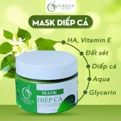 mặt nạ diếp cá igreen - giảm mụn xóa thâm kiềm dầu giúp da mềm mịn